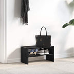 vidaXL Schuhregal Stapelbar Schwarze Eiche 60x30x30,5 cm