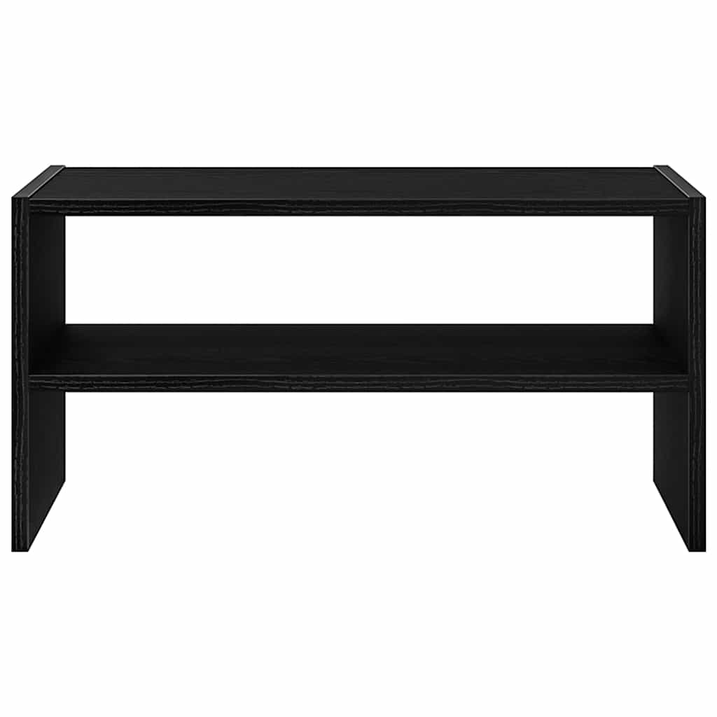 vidaXL Schuhregal Stapelbar Schwarze Eiche 60x30x30,5 cm