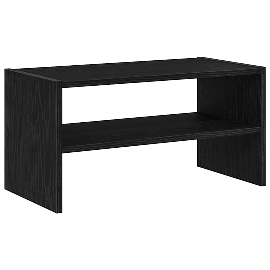 vidaXL Schuhregal Stapelbar Schwarze Eiche 60x30x30,5 cm