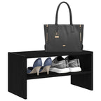 vidaXL Schuhregal Stapelbar Schwarze Eiche 60x30x30,5 cm