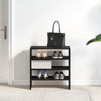 vidaXL Schuhregale 2 Stück stapelbar Schwarze Eiche 60x30x30,5 cm