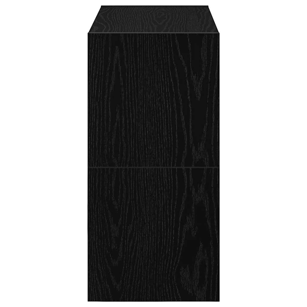 vidaXL Schuhregale 2 Stück stapelbar Schwarze Eiche 60x30x30,5 cm