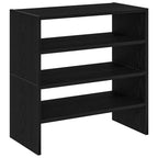 vidaXL Schuhregale 2 Stück stapelbar Schwarze Eiche 60x30x30,5 cm