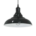 vidaXL Pendelleuchte Höhenverstellbar E27 Schwarz Glänzend Ø 31 cm