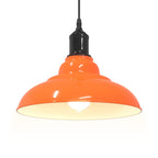 vidaXL Pendelleuchte Höhenverstellbar E27 Orange Glänzend Ø31cm Metall
