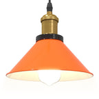 vidaXL Pendelleuchte Höhenverstellbar E27 Orange Glänzend Ø22cm Metall