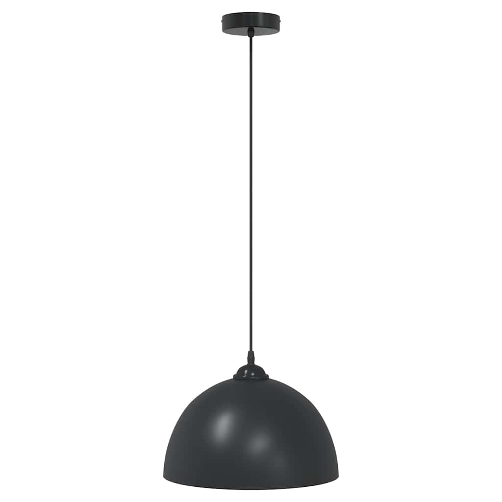 vidaXL Pendelleuchten 2 Stk. Höhenverstellbar E27 Schwarz Ø30cm Metall