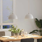 vidaXL Pendelleuchten 2 Stk. Höhenverstellbar E27 Weiß Ø 30 cm Metall