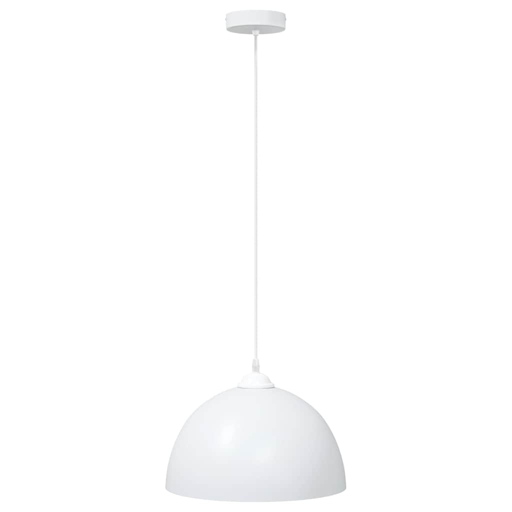 vidaXL Pendelleuchten 2 Stk. Höhenverstellbar E27 Weiß Ø 30 cm Metall