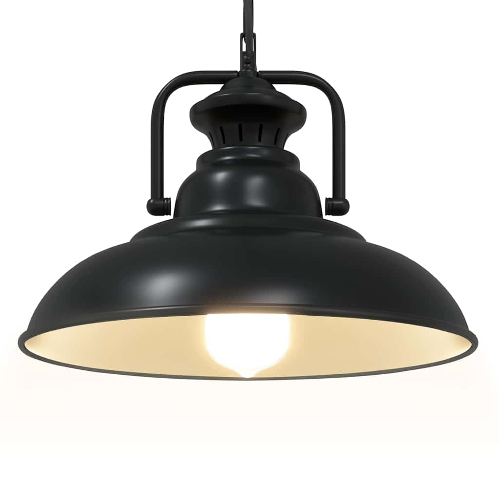vidaXL Pendelleuchte E27 Schwarz Ø 31 cm Eisen