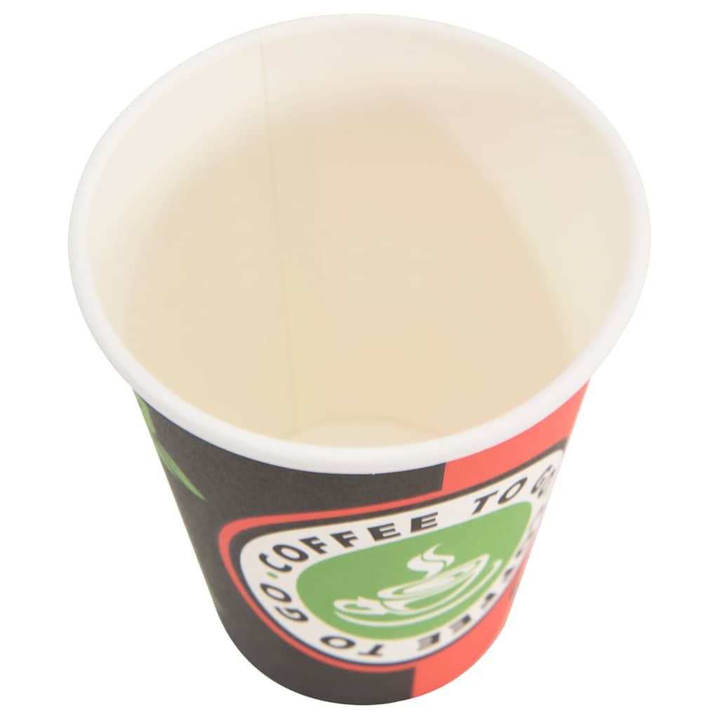 vidaXL Pappbecher 1000 Stk. 12oz 300ml Rot und Schwarz