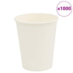 vidaXL Pappbecher 1000 Stk. 8oz 200ml Weiß