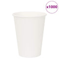 vidaXL Pappbecher 1000 Stk. 12oz 300ml Weiß