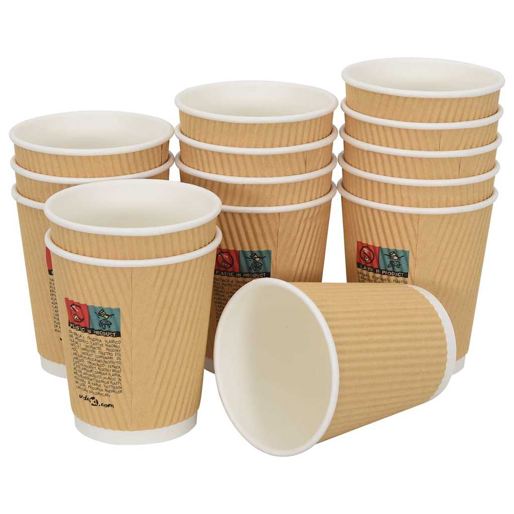 vidaXL Pappbecher 500 Stk. 8oz 200ml Braun