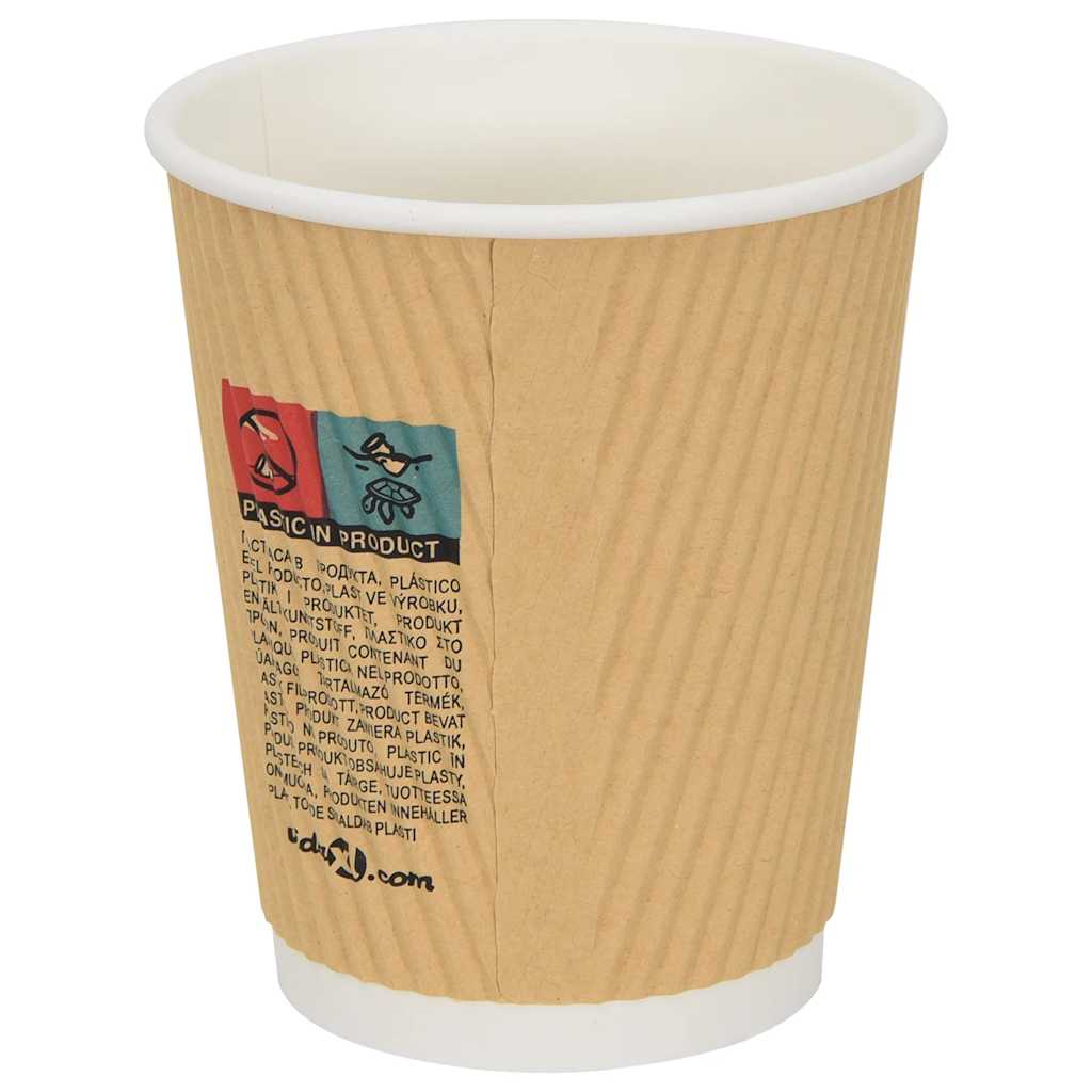 vidaXL Pappbecher 500 Stk. 8oz 200ml Braun