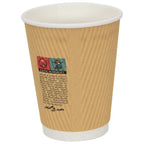 vidaXL Pappbecher 500 Stk. 12oz 300ml Braun