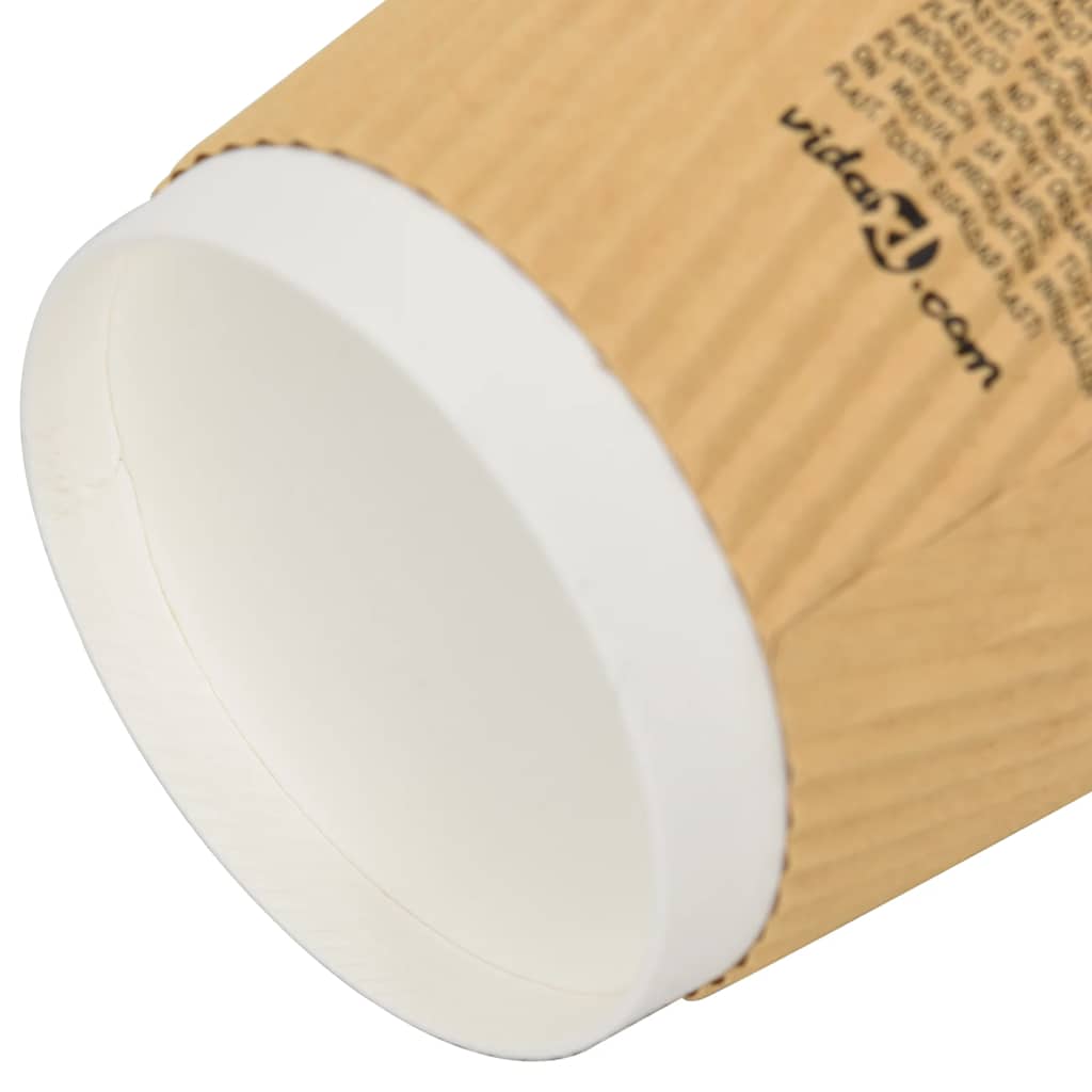 vidaXL Pappbecher 500 Stk. 12oz 300ml Braun