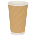vidaXL Pappbecher 500 Stk. 16oz 400ml Braun