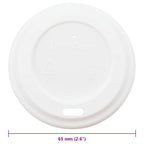 vidaXL Deckel für Pappbecher Ø60 mm 4oz 1000 Stk. Weiß Kunststoff