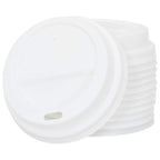 vidaXL Deckel für Pappbecher Ø80 mm 8oz 1000 Stk. Weiß Kunststoff