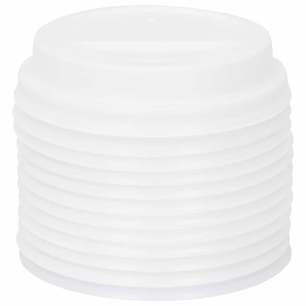 vidaXL Deckel für Pappbecher Ø80 mm 8oz 1000 Stk. Weiß Kunststoff