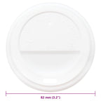 vidaXL Deckel für Pappbecher Ø80 mm 8oz 1000 Stk. Weiß Kunststoff