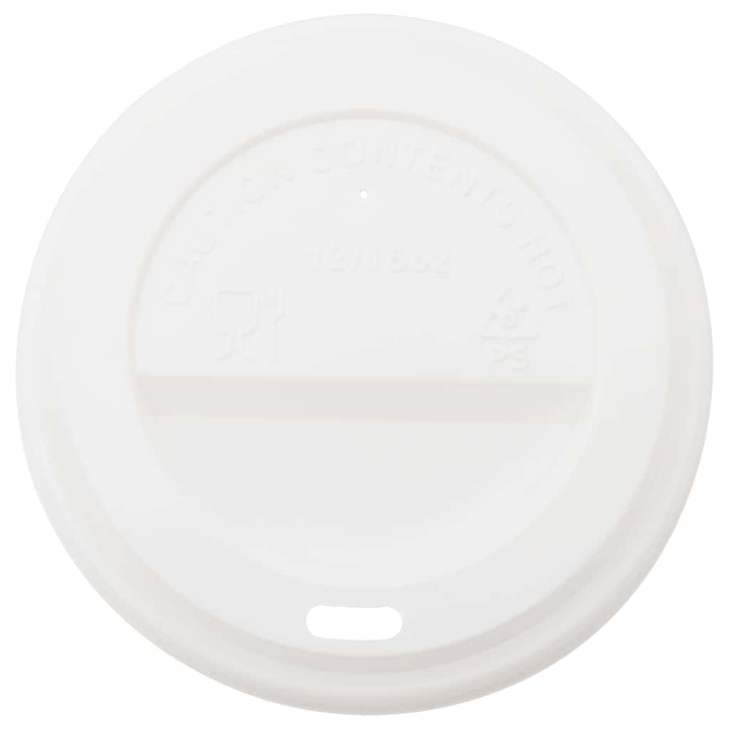 vidaXL Deckel für Pappbecher Ø90 mm 12oz 16oz 1000Stk. Weiß Kunststoff