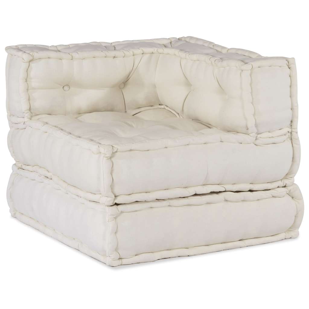 vidaXL Modulares Sofaelement Creme 70x70x54 cm Stoff