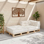 vidaXL Modulares Sofaelement Creme 70x70x54 cm Stoff