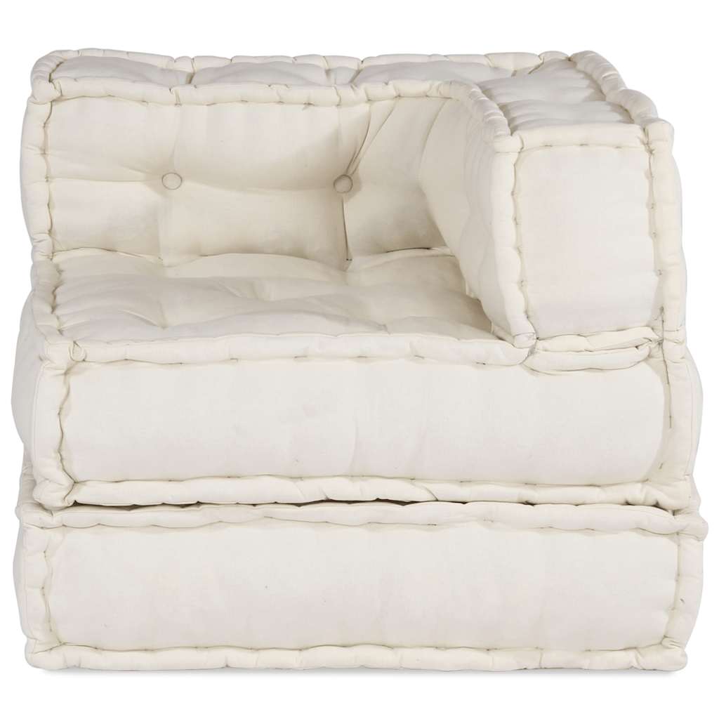vidaXL Modulares Sofaelement Creme 70x70x54 cm Stoff