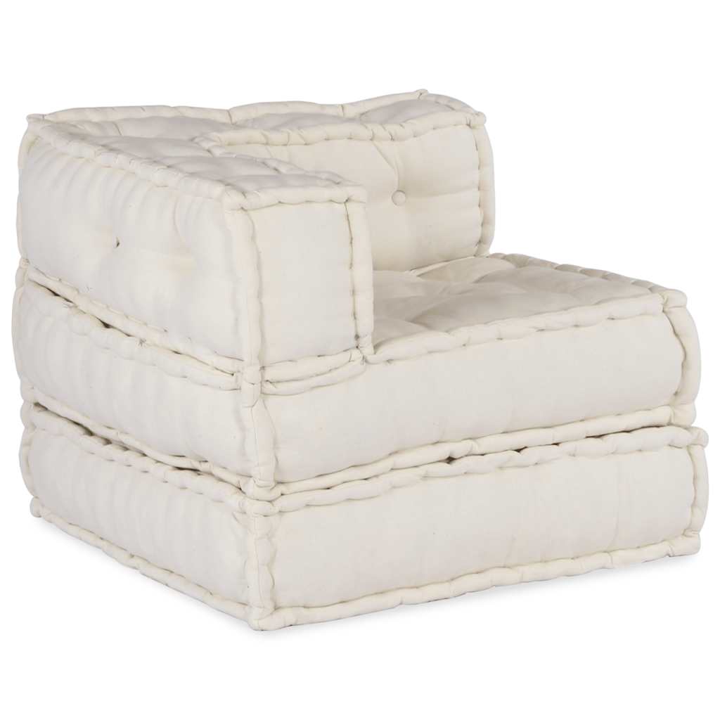 vidaXL Modulares Sofaelement Creme 70x70x54 cm Stoff
