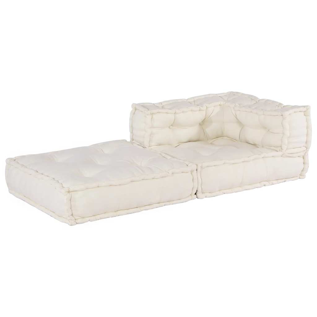 vidaXL Modulares Sofaelement Creme 70x70x54 cm Stoff