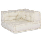 vidaXL 2-Sitzer-Modulsofa Creme 140x70x36 cm Stoff