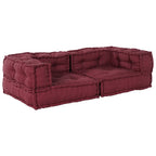 vidaXL 2-Sitzer-Modulsofa Kastanienbraun 140x70x36 cm Stoff