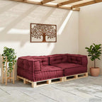 vidaXL 2-Sitzer-Modulsofa Kastanienbraun 140x70x36 cm Stoff