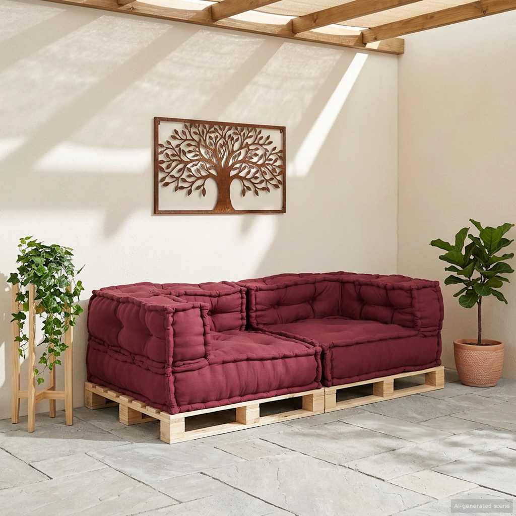 vidaXL 2-Sitzer-Modulsofa Kastanienbraun 140x70x36 cm Stoff