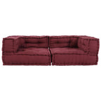 vidaXL 2-Sitzer-Modulsofa Kastanienbraun 140x70x36 cm Stoff