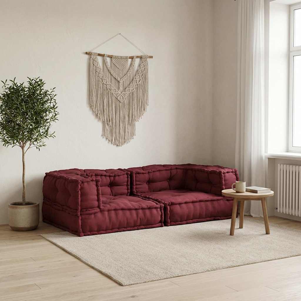 vidaXL 2-Sitzer-Modulsofa Kastanienbraun 140x70x36 cm Stoff