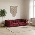 vidaXL 2-Sitzer-Modulsofa Kastanienbraun 140x70x36 cm Stoff