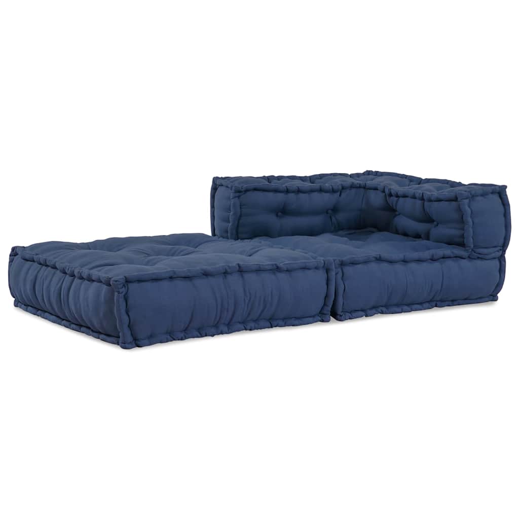 vidaXL Modulare Sofagarnitur Indigo 70 x 70 x 56 cm Stoff