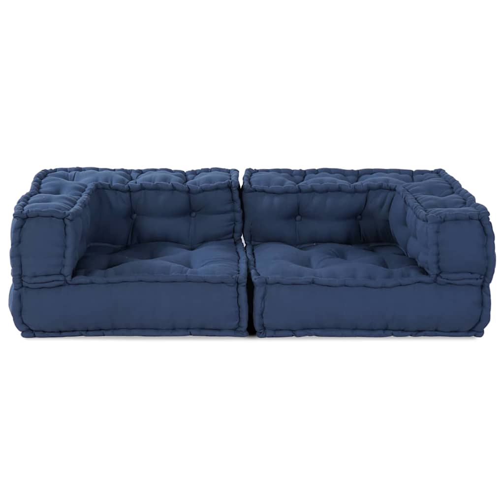 vidaXL Modulare Sofagarnitur 3 pcs Indigo 140 x 70 x 36 cm Stoff
