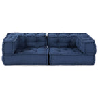 vidaXL Modulare Sofagarnitur 3 pcs Indigo 140 x 70 x 36 cm Stoff