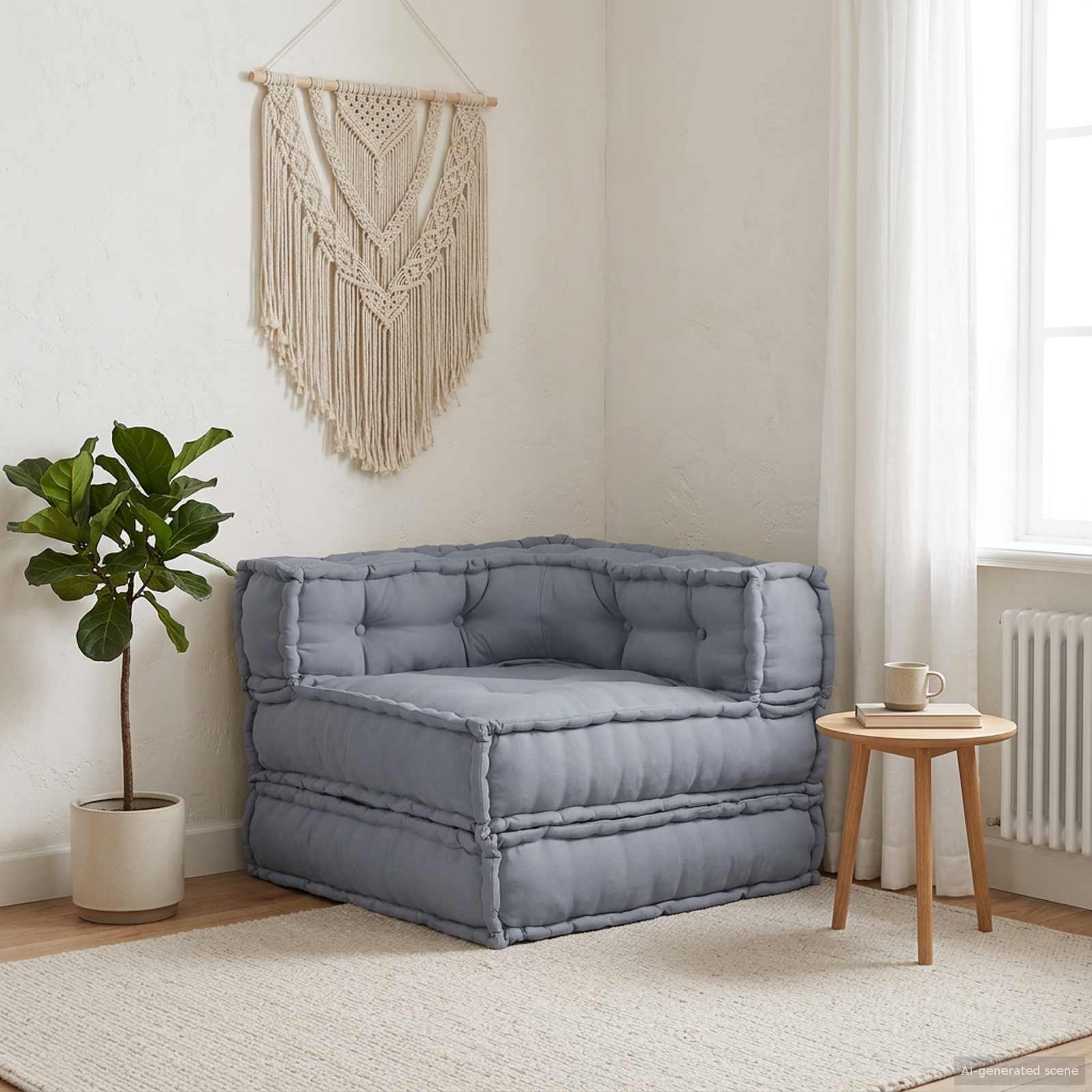 vidaXL Modulare Sofagarnitur Grau 70 x 70 x 56 cm Stoff