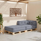 vidaXL Modulare Sofagarnitur Grau 70 x 70 x 56 cm Stoff