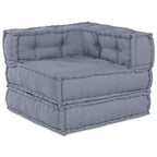 vidaXL Modulare Sofagarnitur Grau 70 x 70 x 56 cm Stoff