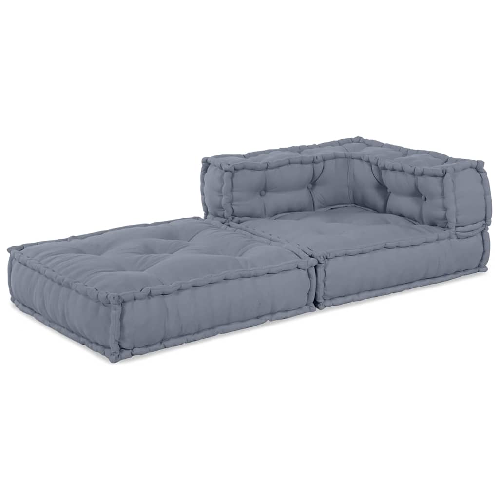 vidaXL Modulare Sofagarnitur Grau 70 x 70 x 56 cm Stoff