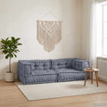 vidaXL Modulare Sofagarnitur 3 pcs Grau 140 x 70 x 36 cm Stoff