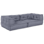 vidaXL Modulare Sofagarnitur 3 pcs Grau 140 x 70 x 36 cm Stoff