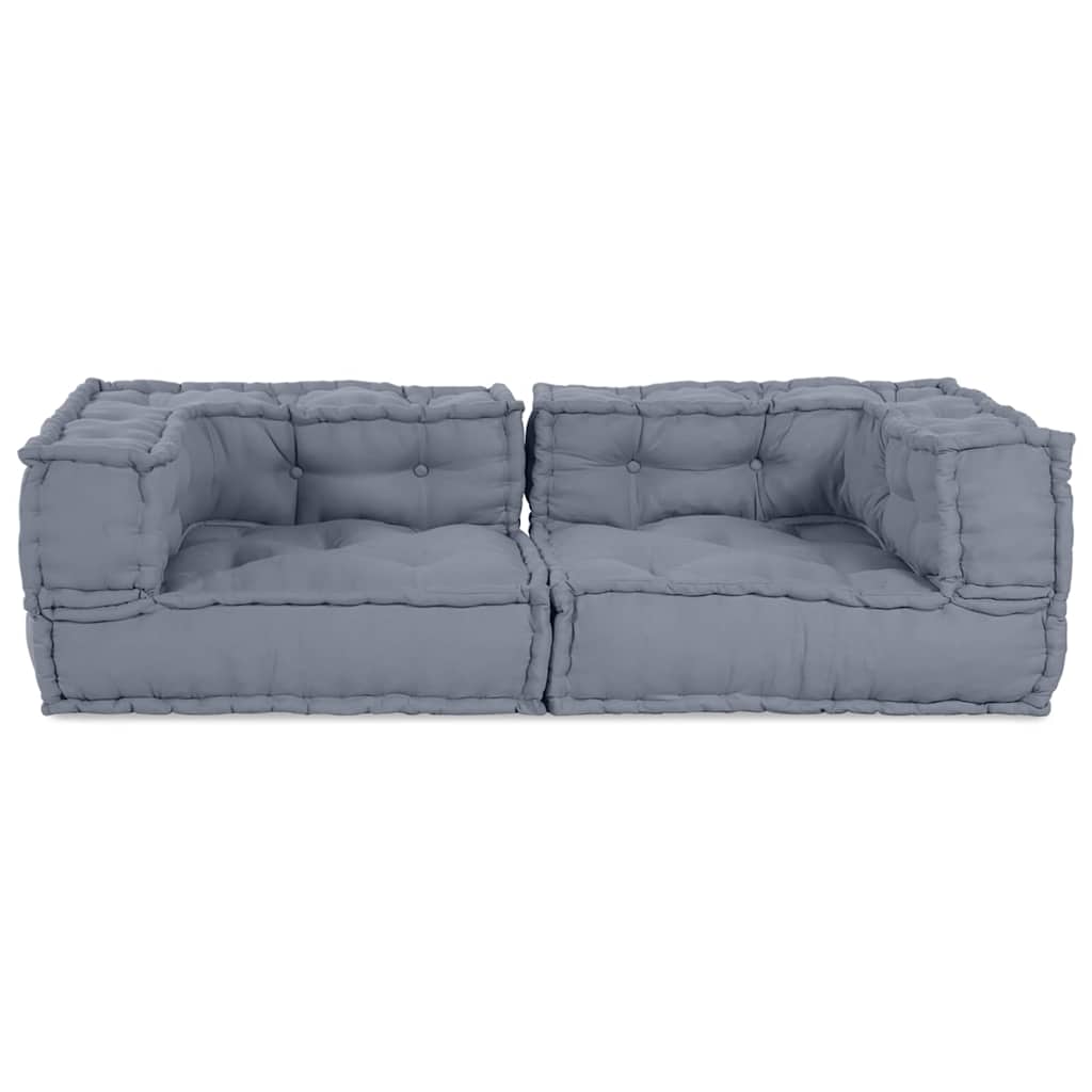 vidaXL Modulare Sofagarnitur 3 pcs Grau 140 x 70 x 36 cm Stoff