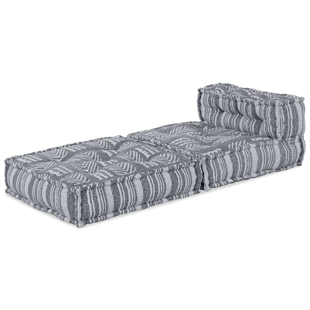 vidaXL Modulare Sofagarnitur Grau Druck 70 x 70 x 56 cm Stoff